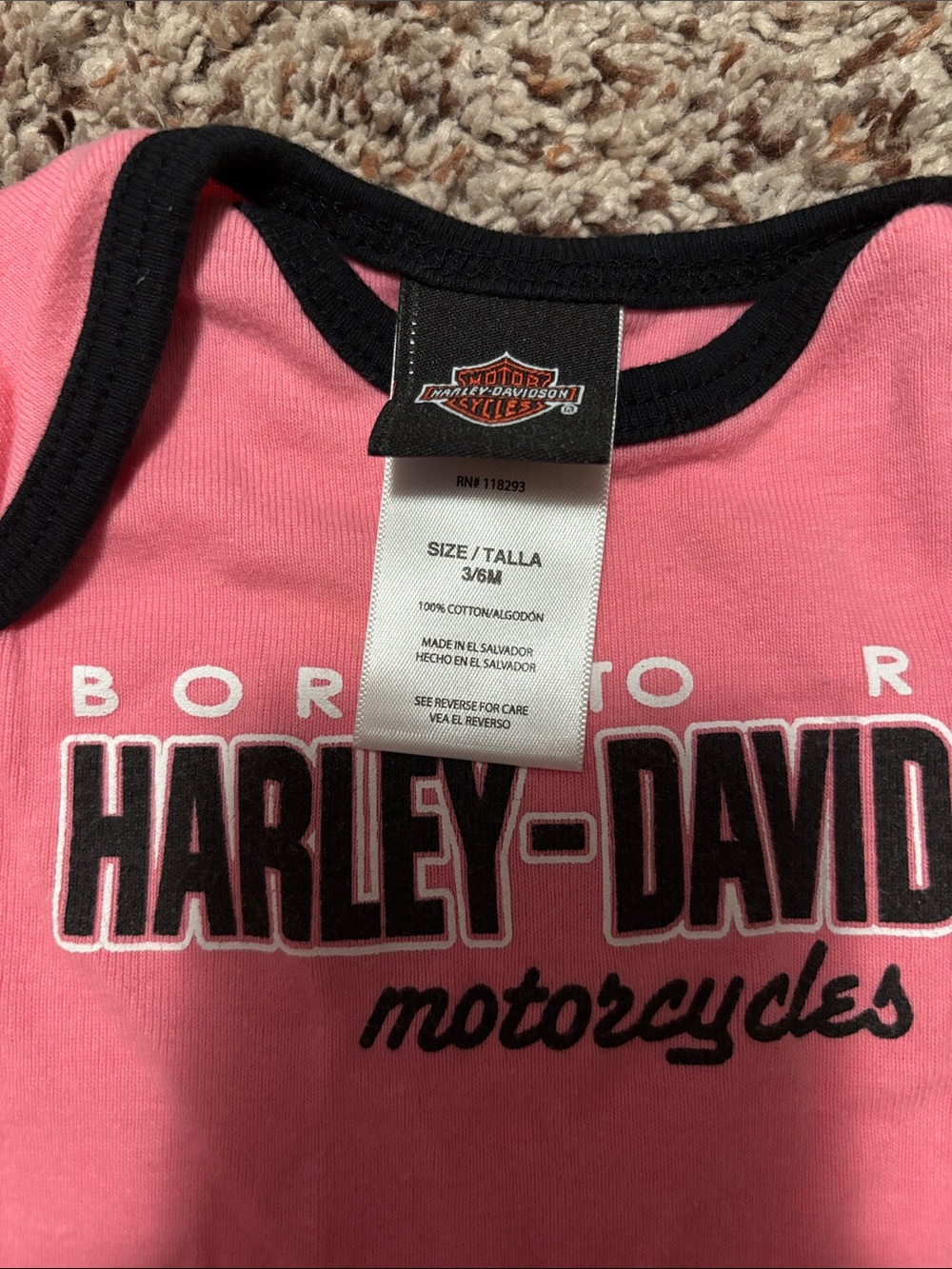 Harley Davidson girls onesies (2) - Picture 4 of 5